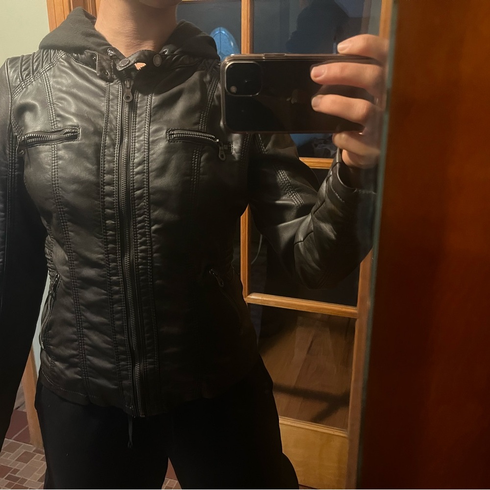 Faux leather jacket